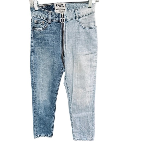 Revice Ying Yang Tokyo Wash Crops Full Zip 2 Toned Jeans Size 25 Women's - Picture 9 of 15